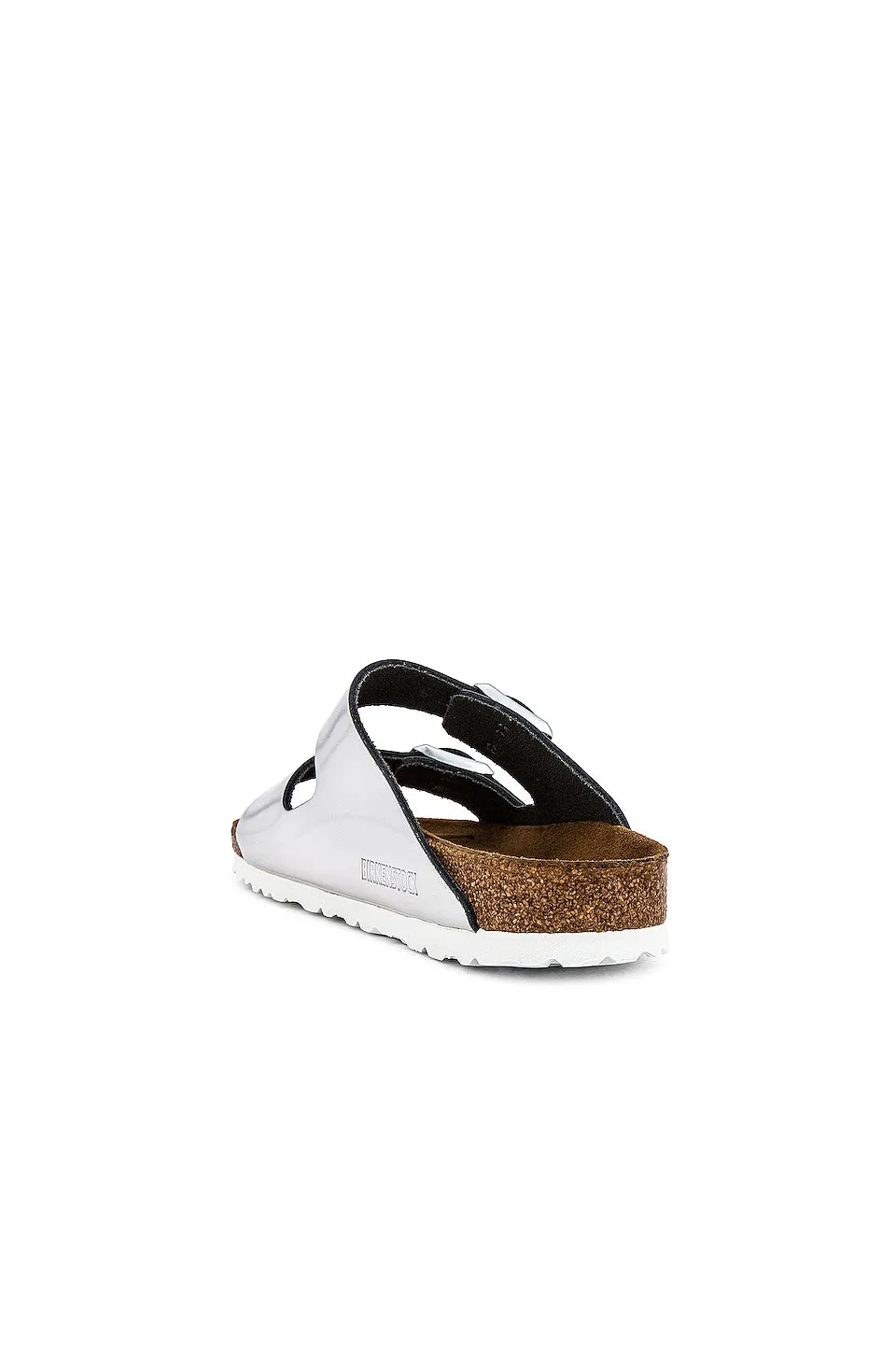 BIRKENSTOCK Arizona Soft Footbed Sandals, Metallic Silver