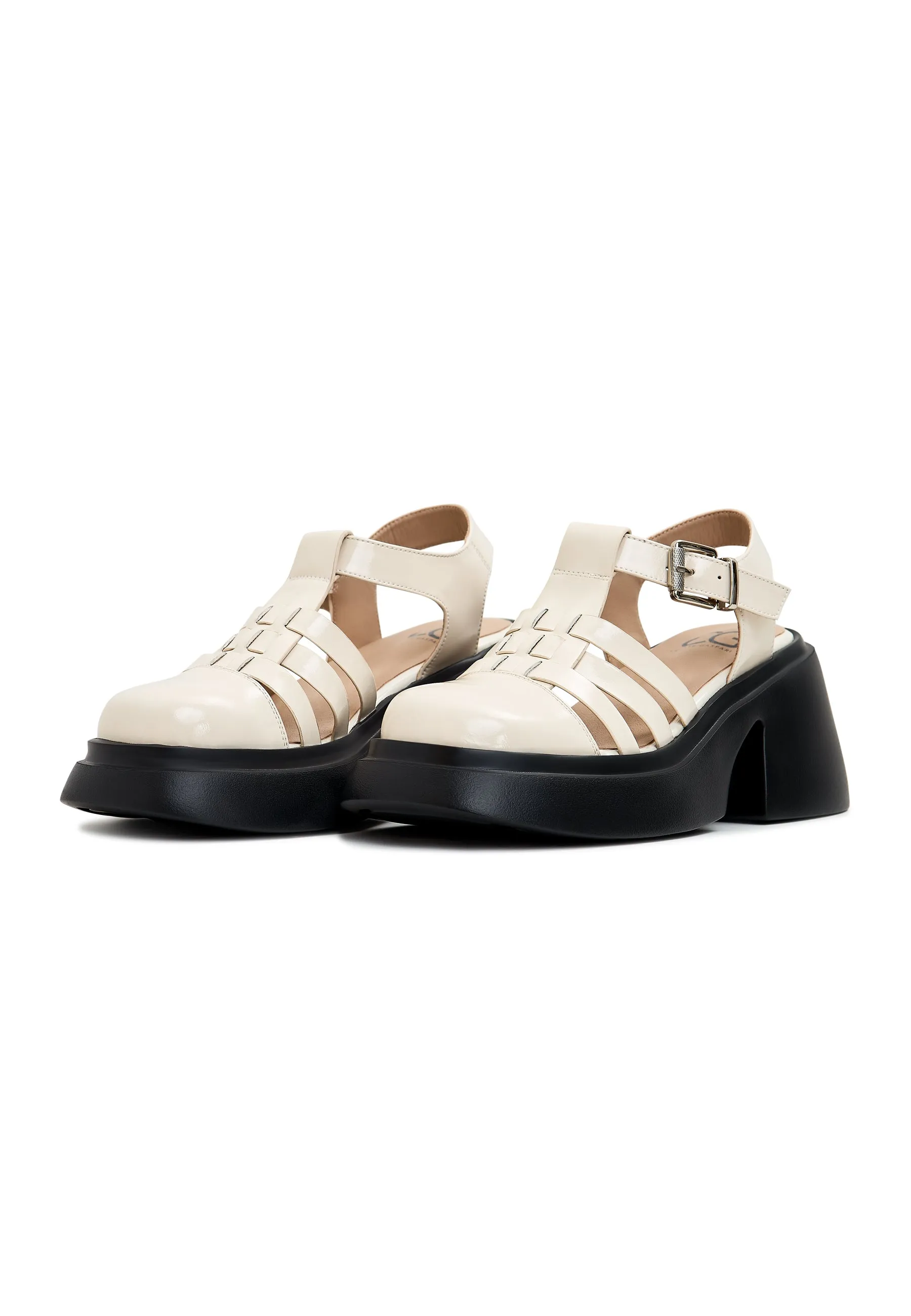 Block Heel Sandals Mei - Beige