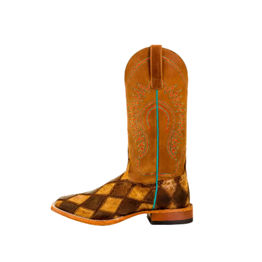 Horse Power Men's Patchwork Western Square Toe Boot