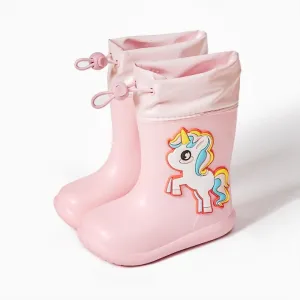 Pink Unicorn 150Cartoon Unicorn Dinosaur Children Rain Boots Lace Up Eva Soft Boys Girls Rain Shoes Light Waterproof Non Slip Kids Rainboots