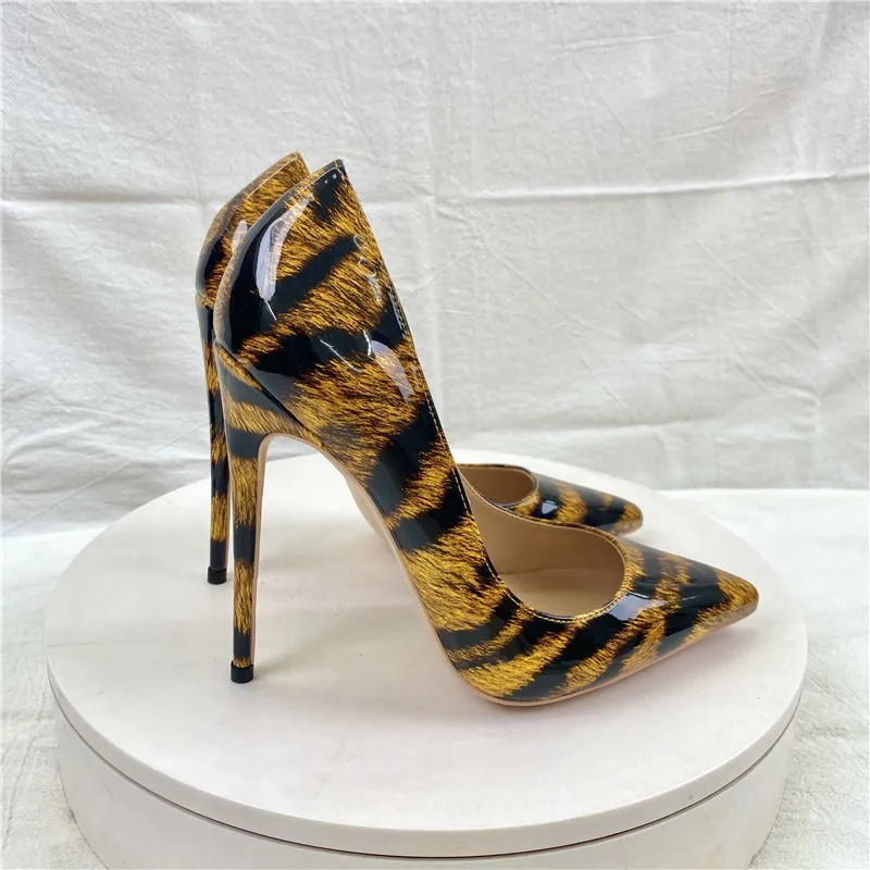 Pre Order:  Patent Tiger Stripes Stilettos