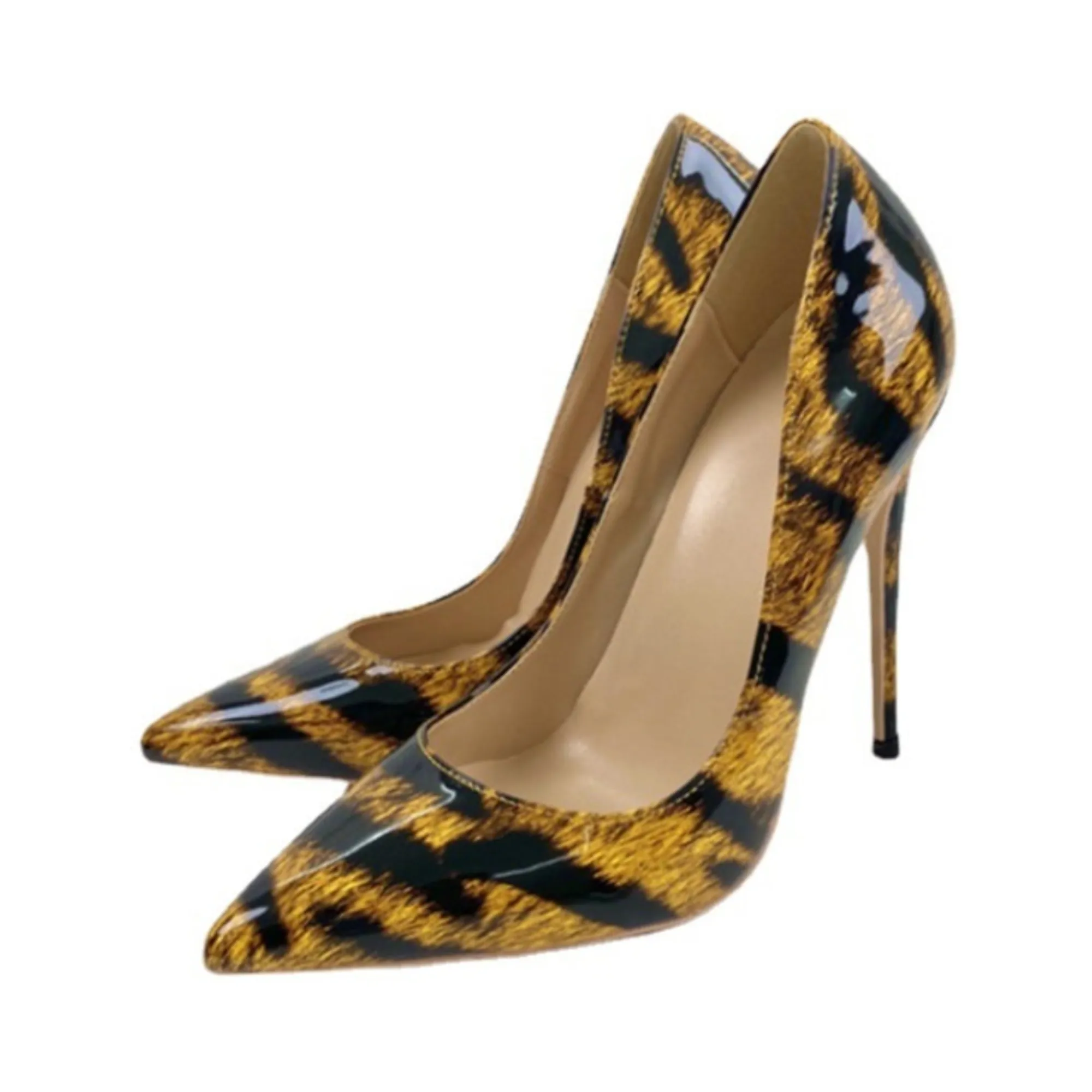 Pre Order:  Patent Tiger Stripes Stilettos