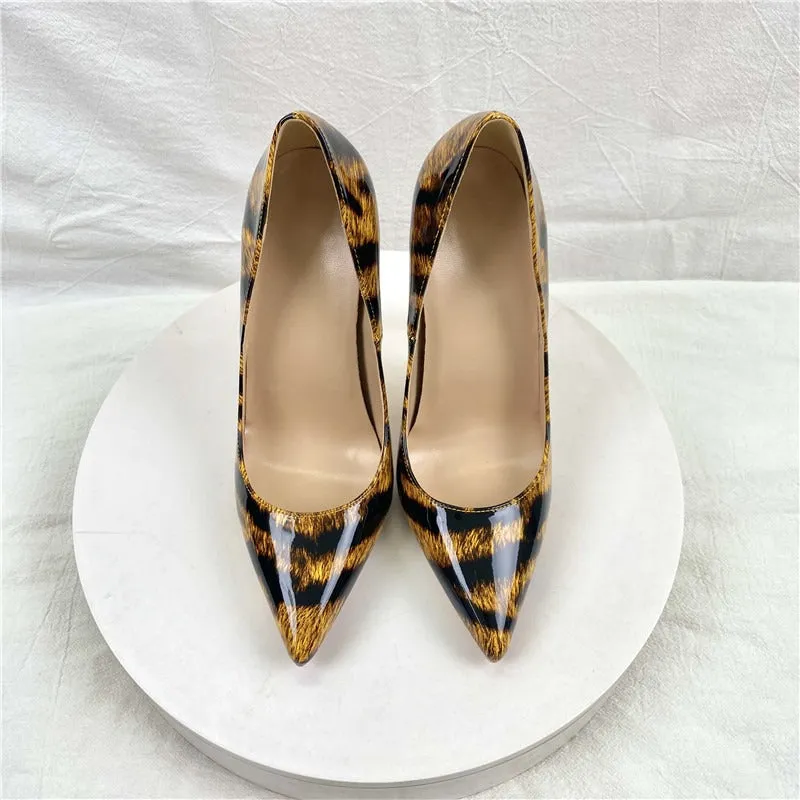 Pre Order:  Patent Tiger Stripes Stilettos