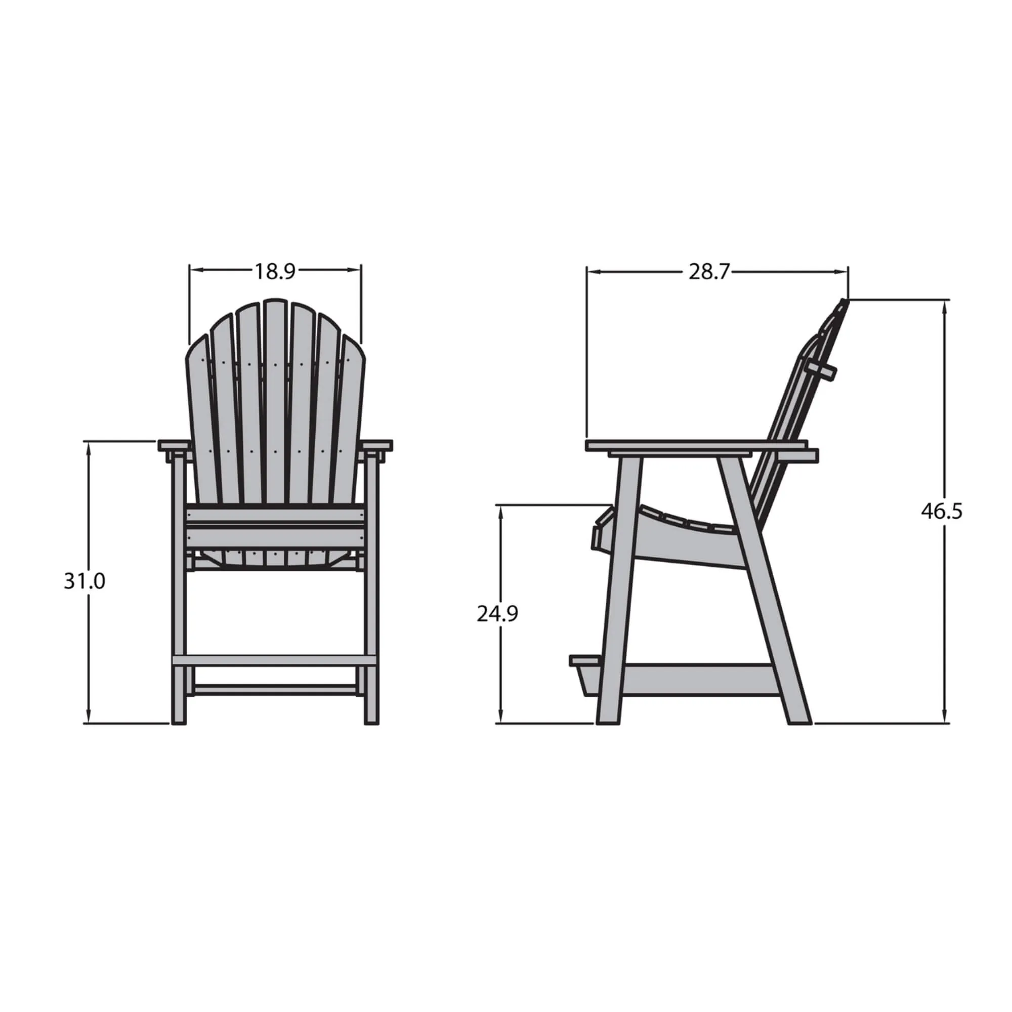 Refurbished Hamilton Counter Deck Chair