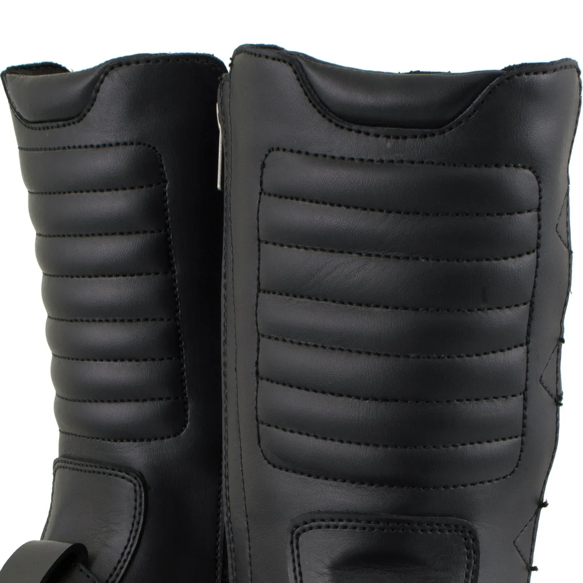 Xelement 1503 'Executioner' Men's Black Leather Motorcycle Boots